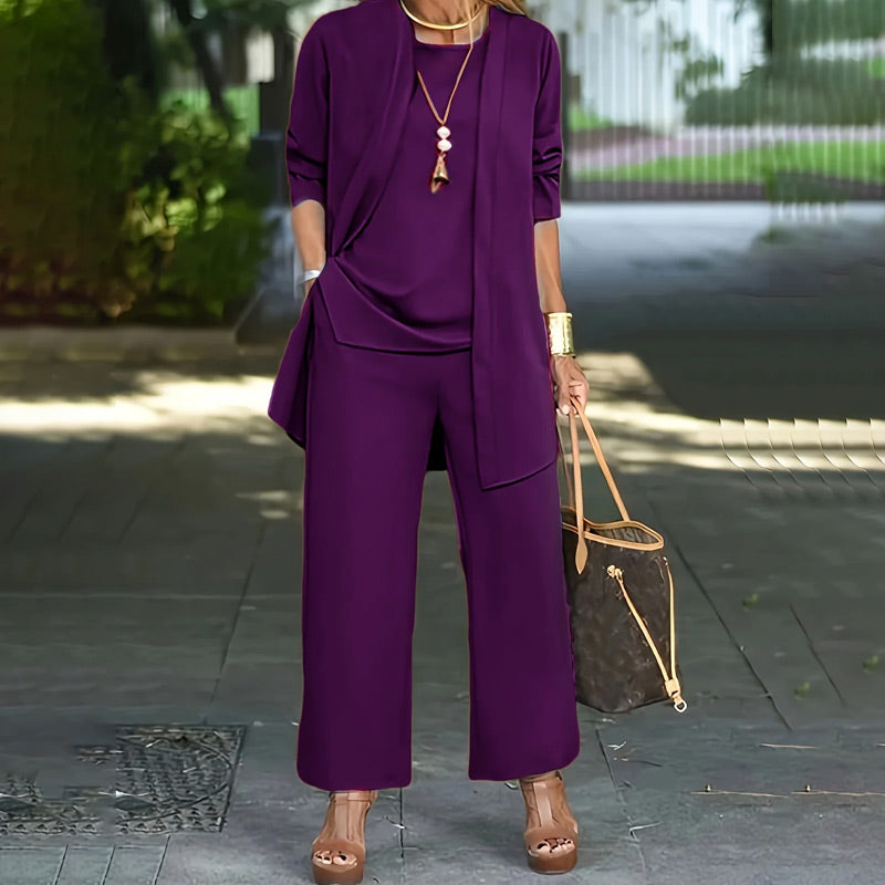Elegant Women's Relaxed Fit 3-Piece Set